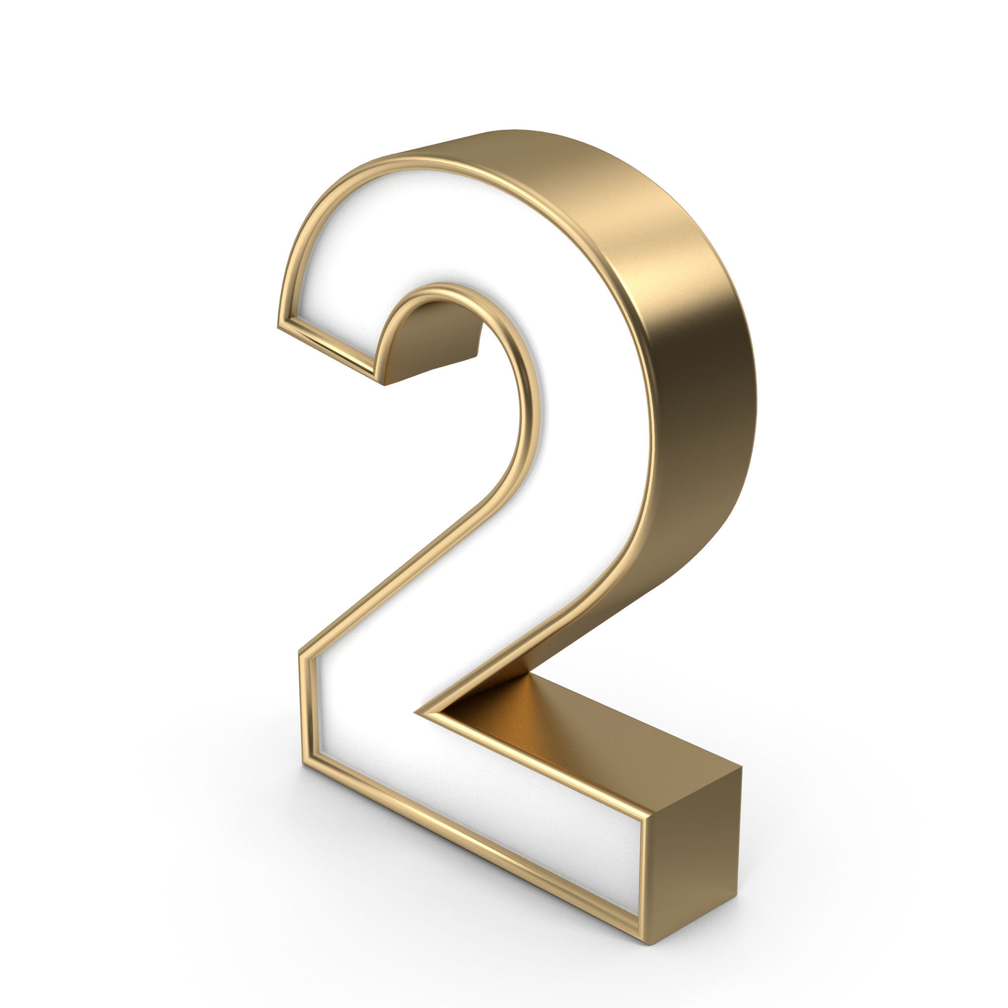 Number 2 - Bill Merrow | AEO + SEO Services Close-up of a gold 3D curved frame forming part of a decorative letter on a black background.